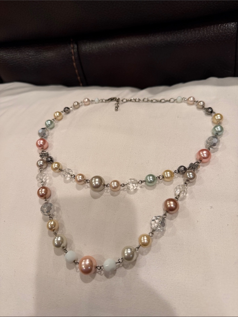 Multi-Color Pearl & Crystal Necklace - Women Jewelry